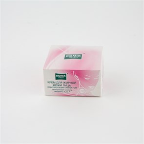 DOMIX КРЕМ ДЛЯ ЖИРНОЙ КОЖИ ЛИЦА С МАТИРУЮЩИМ ЭФФЕКТОМ с салициловой кислотой, витамин А,Е 75мл кр 12 388105