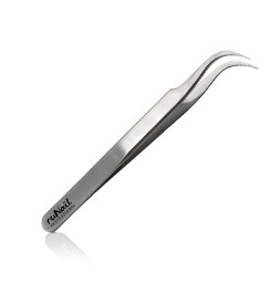 Пинцет для ресниц Edge Luxury (изогнутый, цвет: стальной) арт.3978 3978