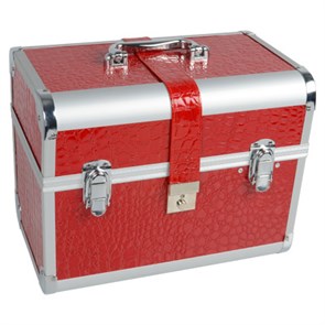 Саквояж проф, кожаный красный/черный (34х26х22) №7 *** П601-10