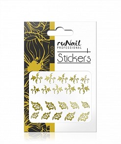 Наклейки для дизайна ногтей (золотые) №1450- кр-10 1450